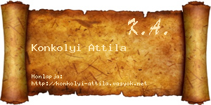 Konkolyi Attila névjegykártya